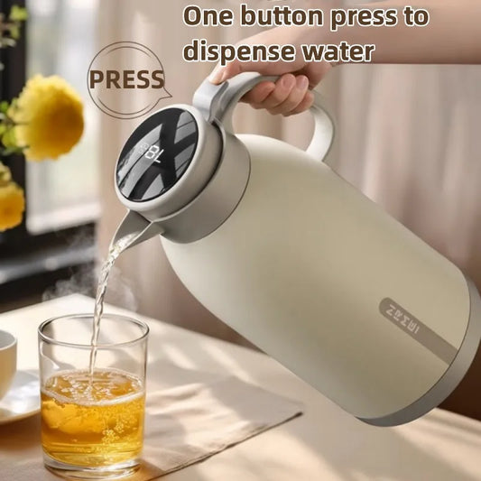 2/3L Large Capacity Stainless Steel Water Bottle Insulation Kettle Thermos for Tea or Coffee Insulating Pot Thermal Jug